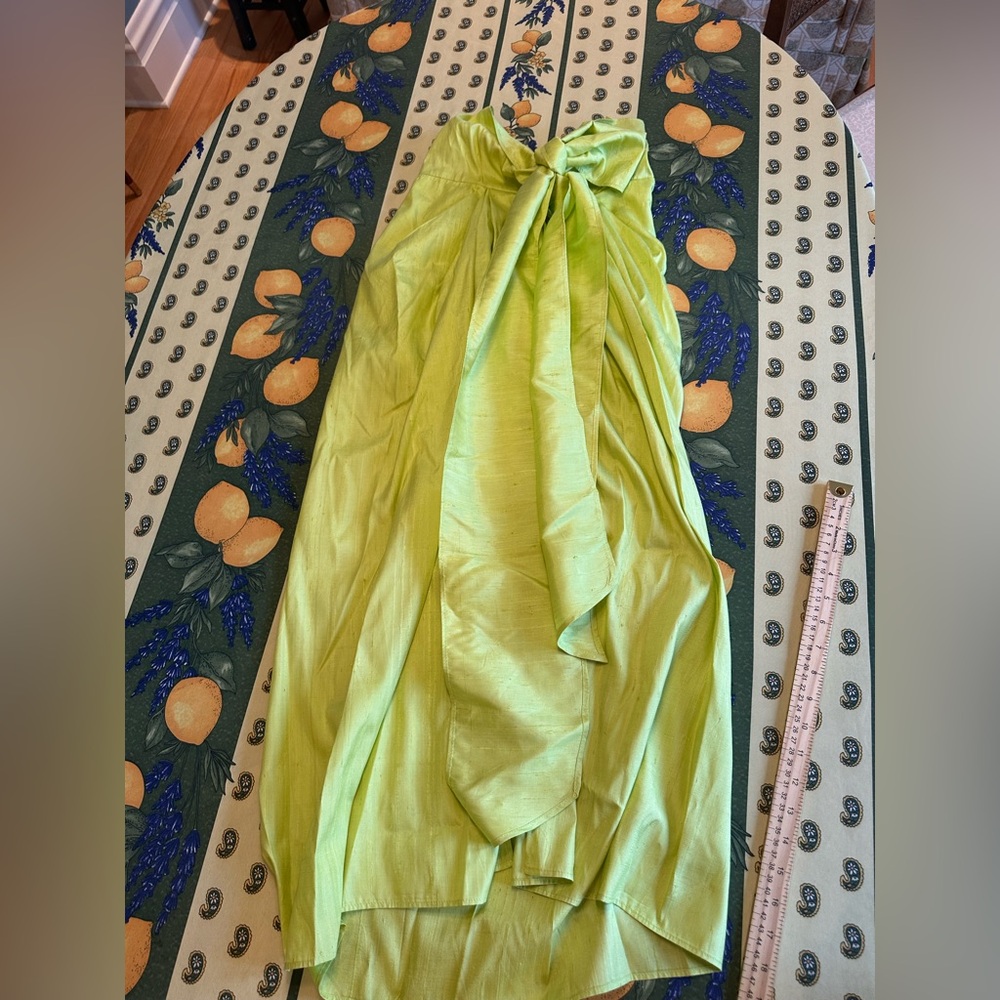 NWT Julia Amory Cartagena Wrap Skirt Dupioni Silk - Picture 3 of 14